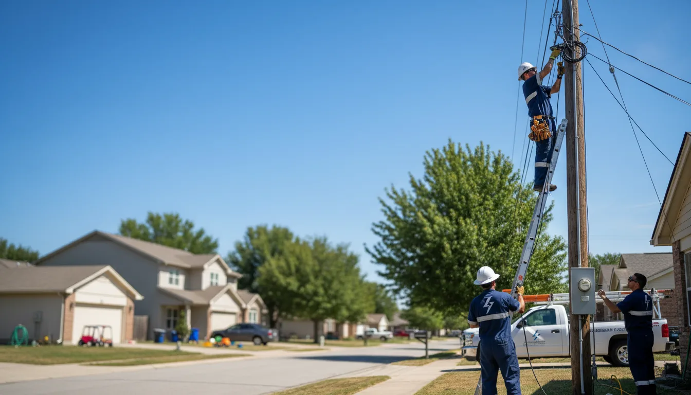 Residential electrician providing installation services in Wainwright, OK